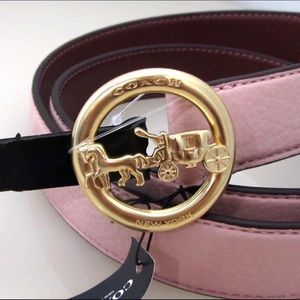 Coach Horse and Carriage  25mm Slim Leather Belt L